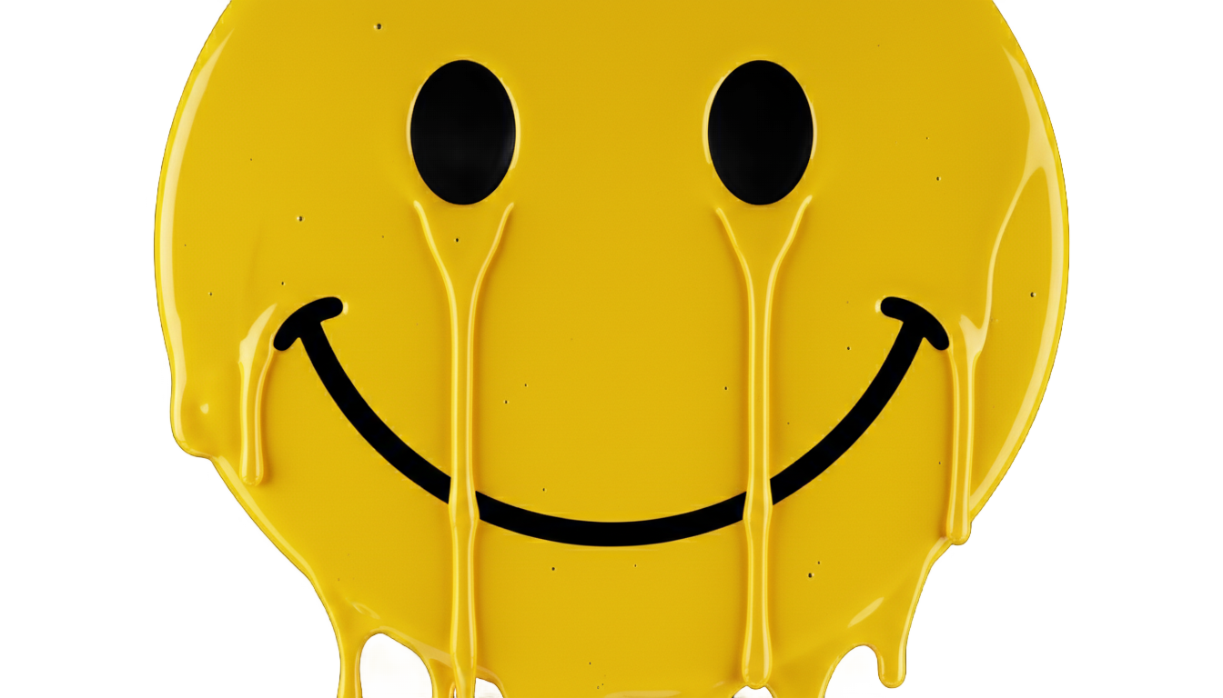 drip smiley face png PNG transparent background