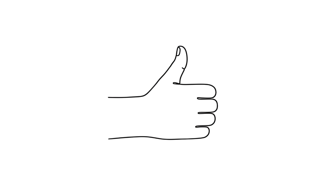 thumbs up outline png PNG transparent background