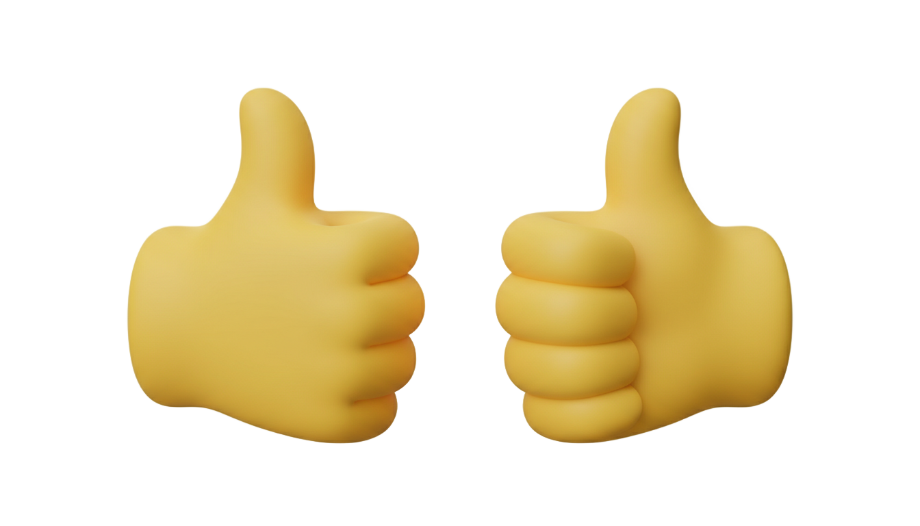 double thumbs up emoji png PNG transparent background