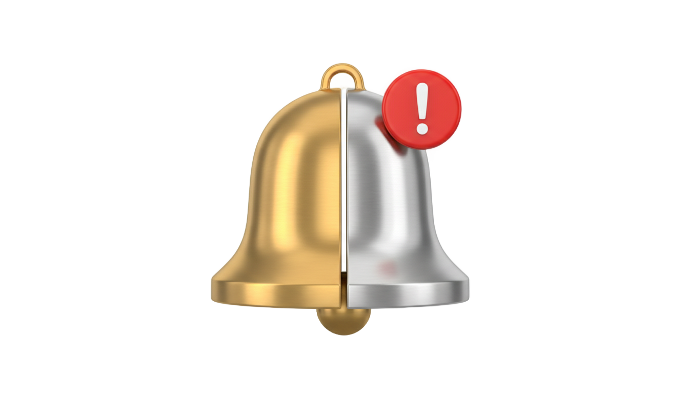 3d notification bell png PNG transparent background