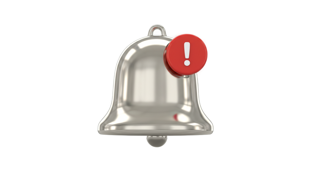 3d notification bell png PNG transparent background
