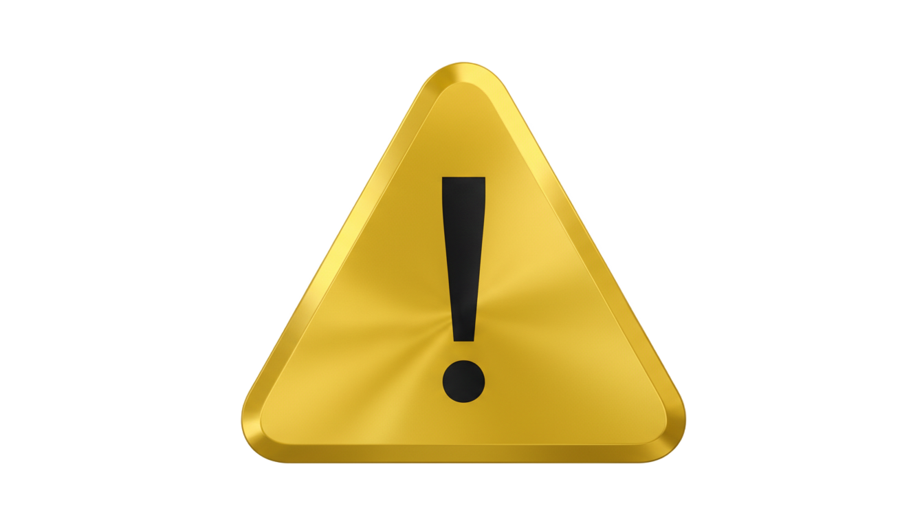 warning sign 3d png PNG transparent background