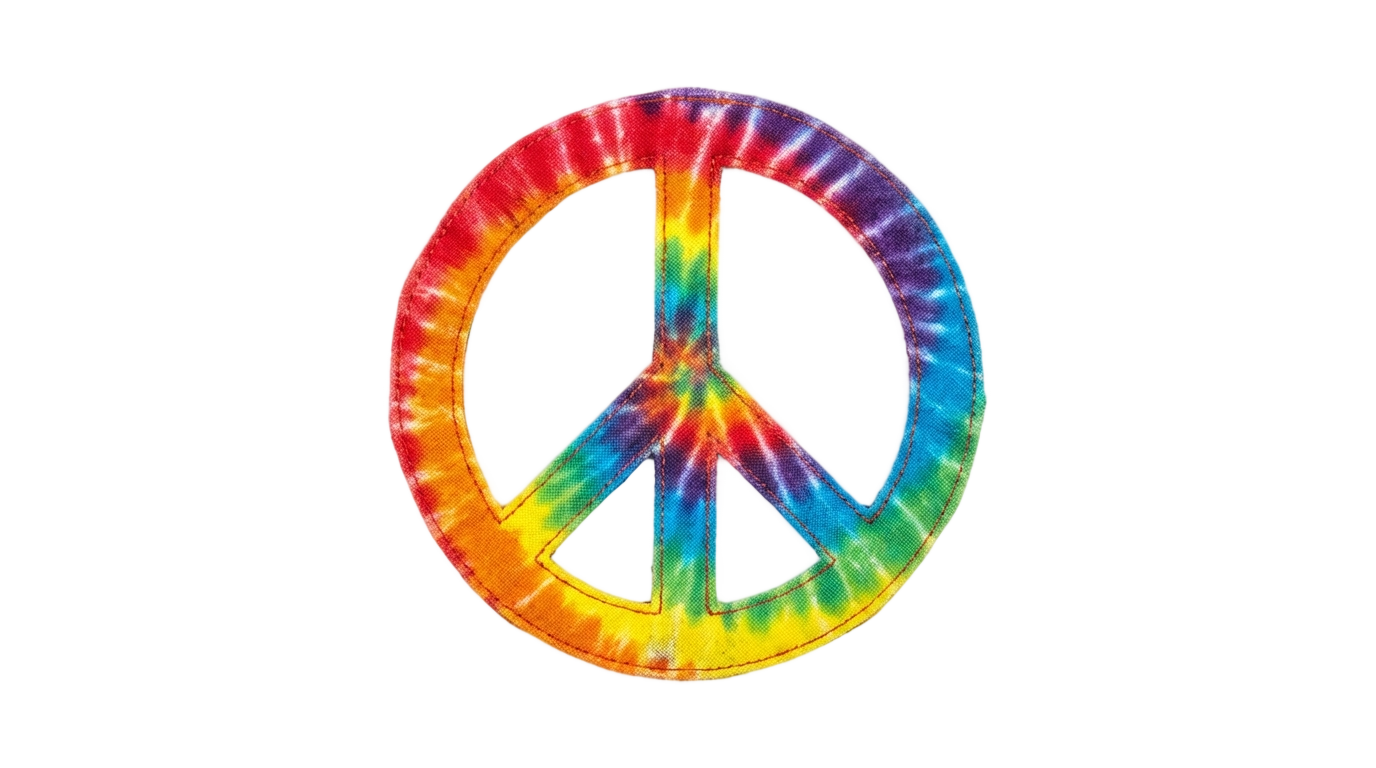 rainbow peace sign png PNG transparent background