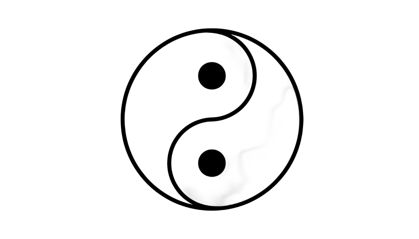 yin yang outline png PNG transparent background