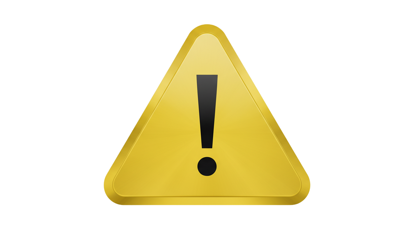 warning sign 3d png PNG transparent background