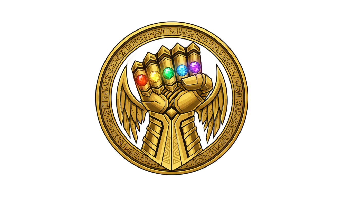 infinity gauntlet logo png PNG transparent background