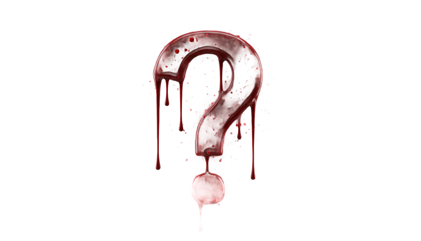 bloody question mark png PNG transparent background