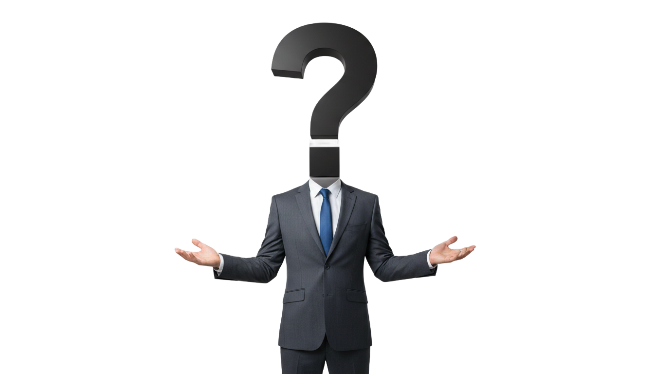 man with question mark face png PNG transparent background