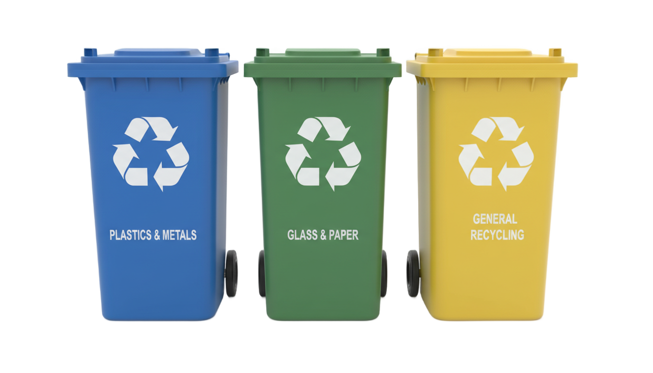 recycling bins png PNG transparent background