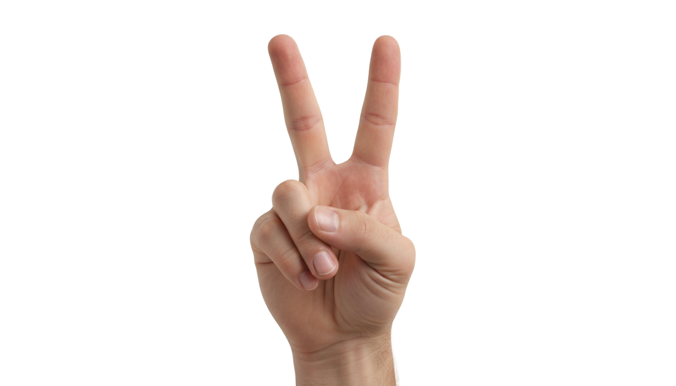 peace sign fingers png PNG transparent background