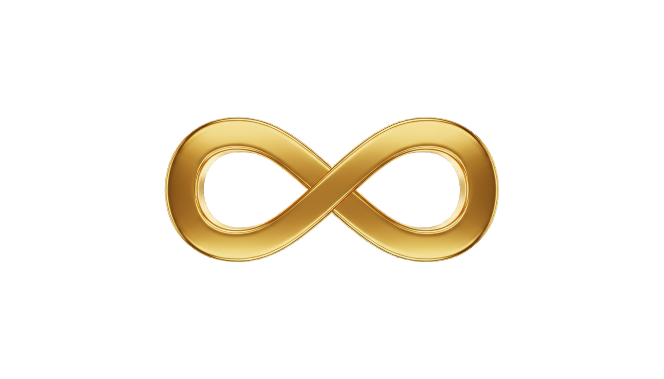 gold infinity symbol png PNG transparent background