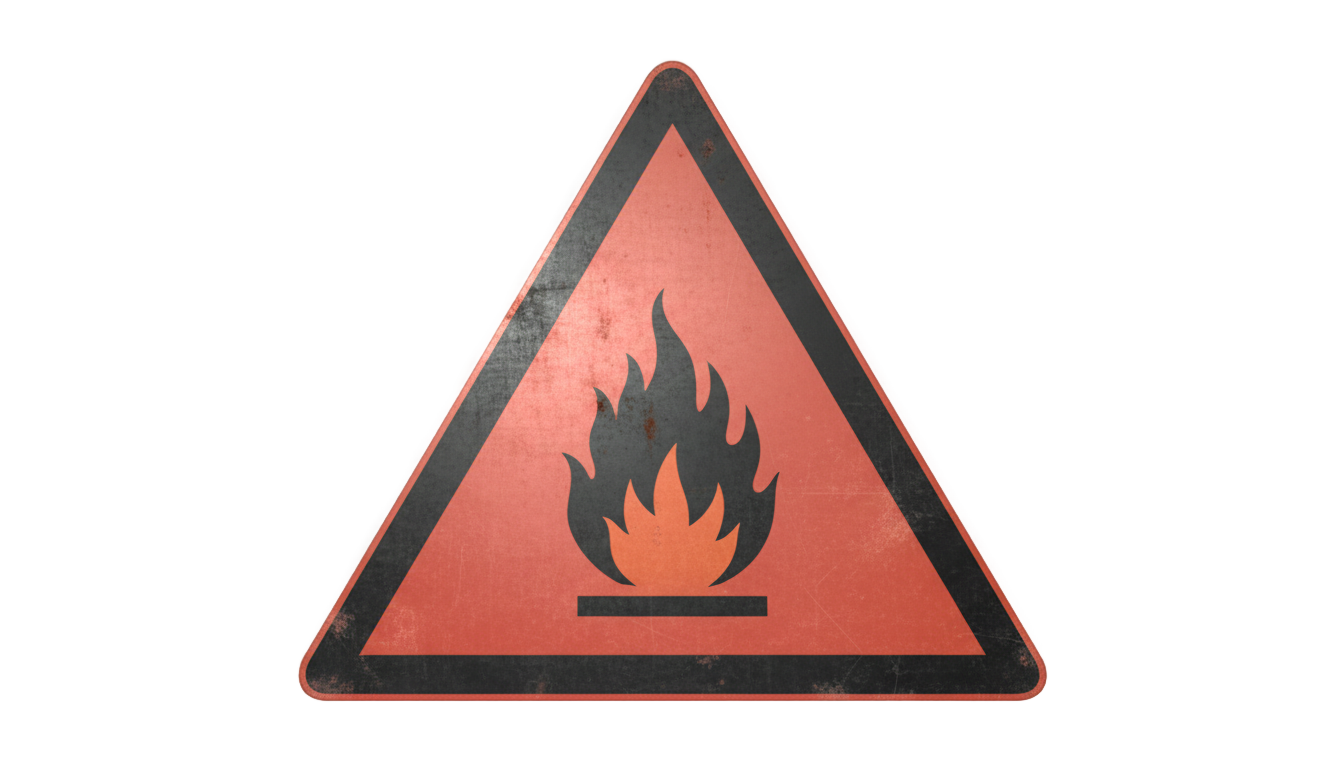 fire warning sign png PNG transparent background