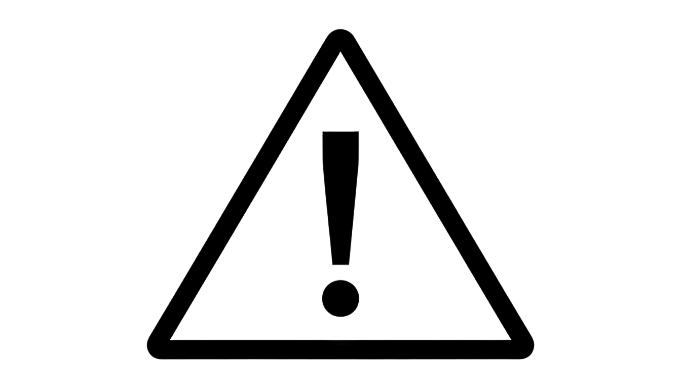 warning sign black and white png PNG transparent background