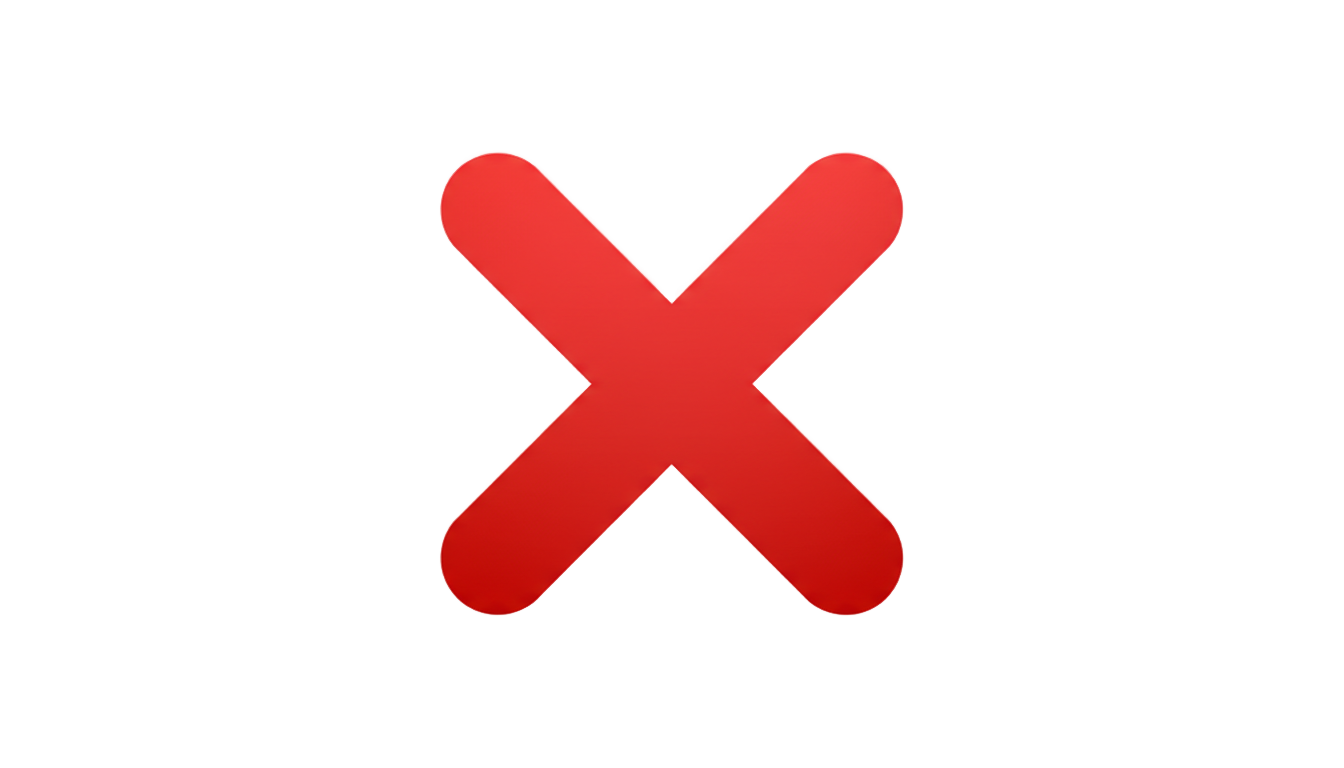 cross mark emoji png PNG transparent background