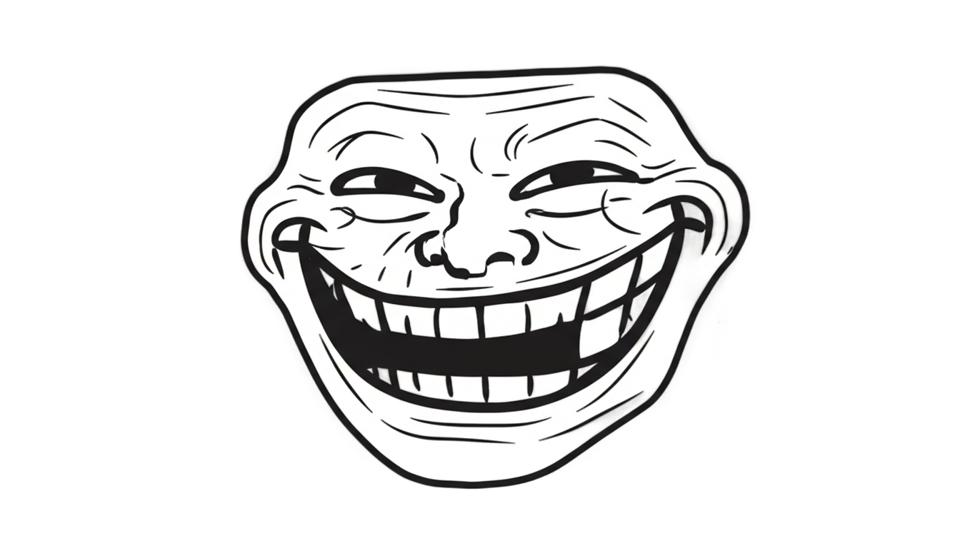 troll face png download no copyright PNG transparent background