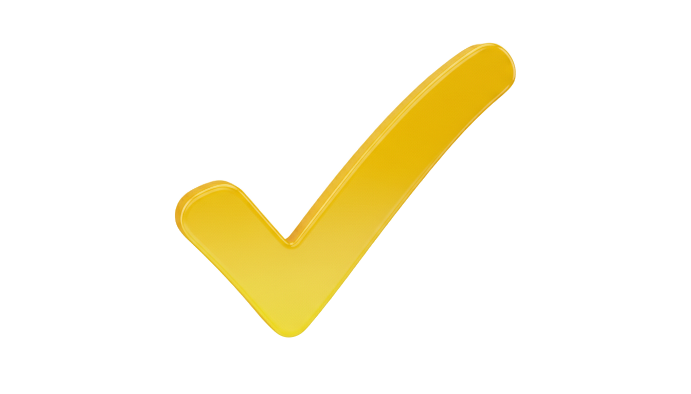yellow checkmark png PNG transparent background