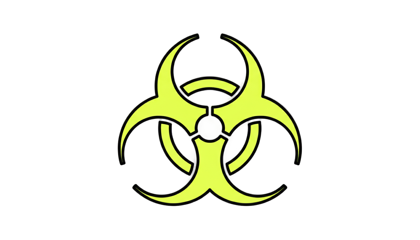 biohazard radioactive symbol png PNG transparent background