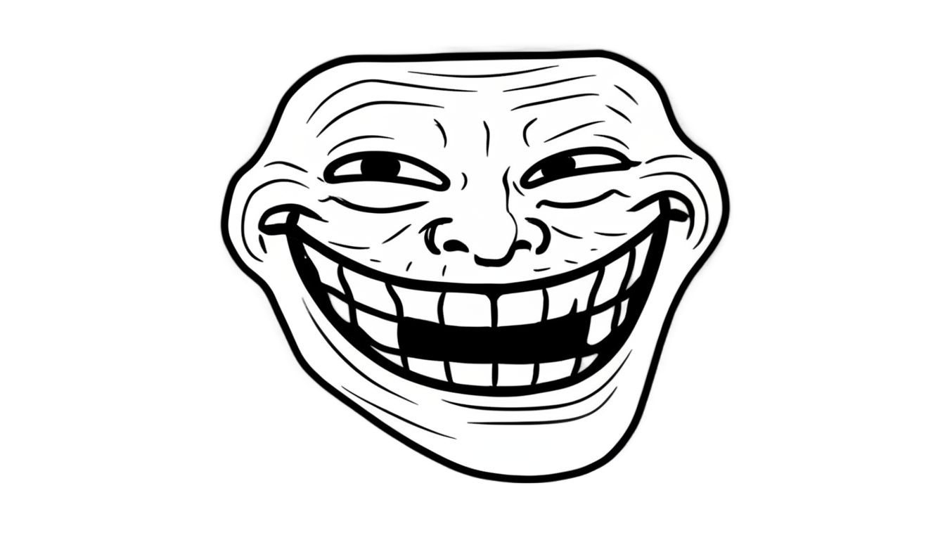 troll face png download no copyright PNG transparent background