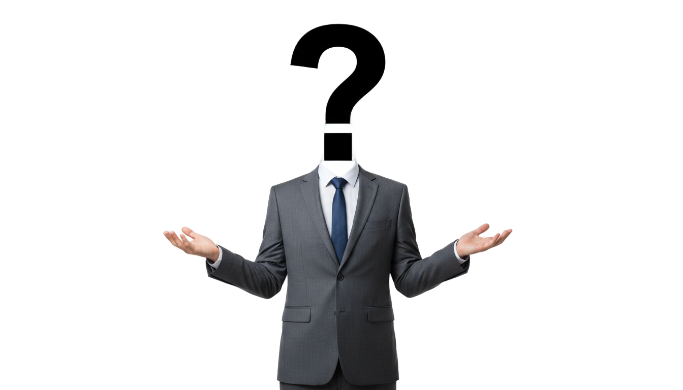 man with question mark face png PNG transparent background