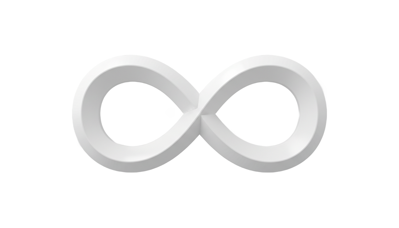 white infinity png PNG transparent background