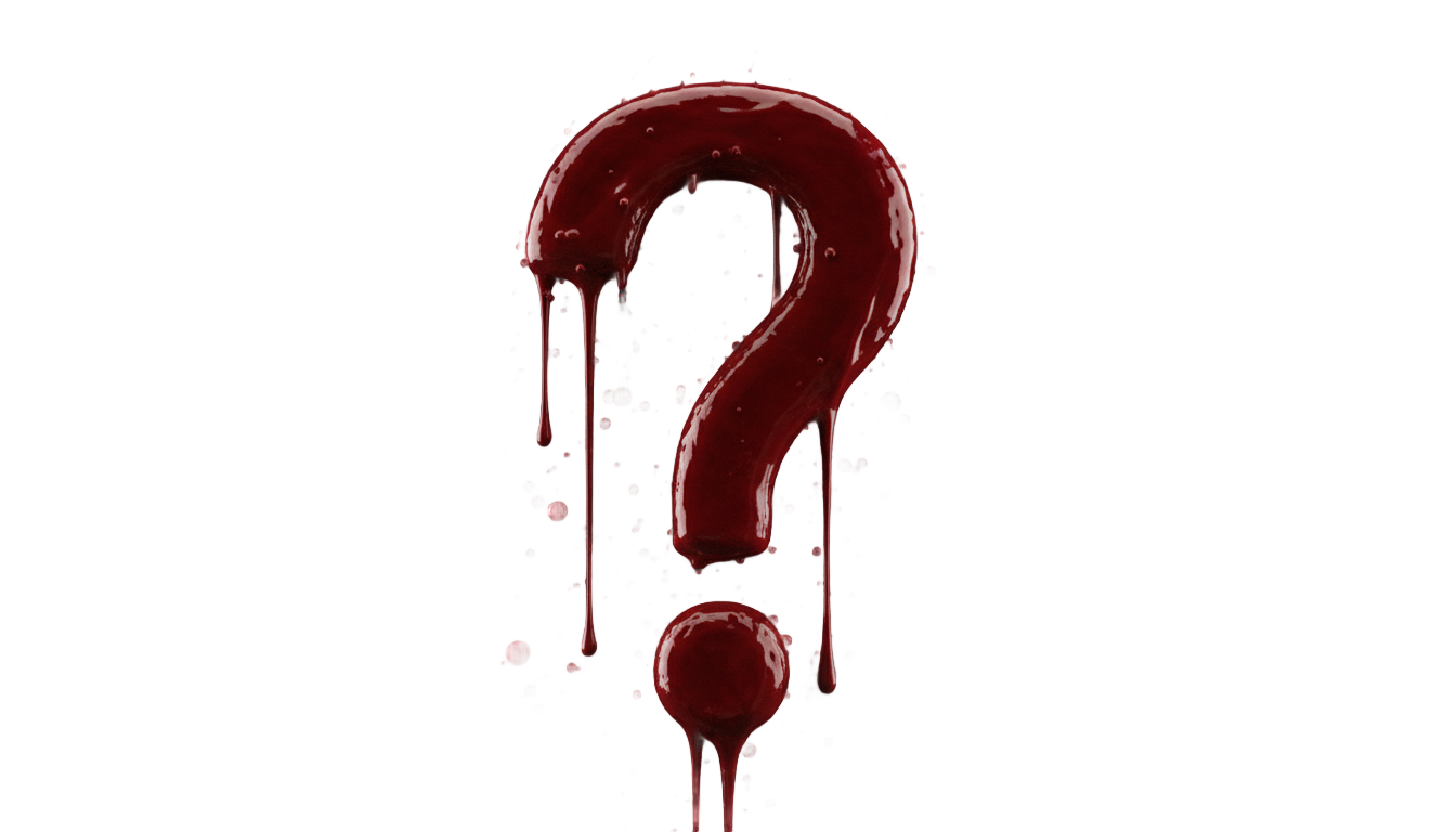 bloody question mark png PNG transparent background