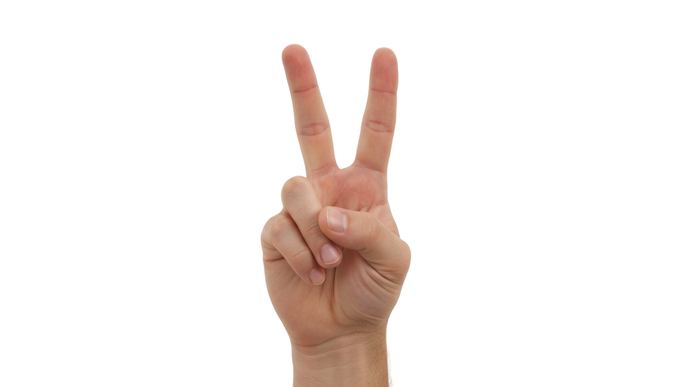 peace sign fingers png PNG transparent background