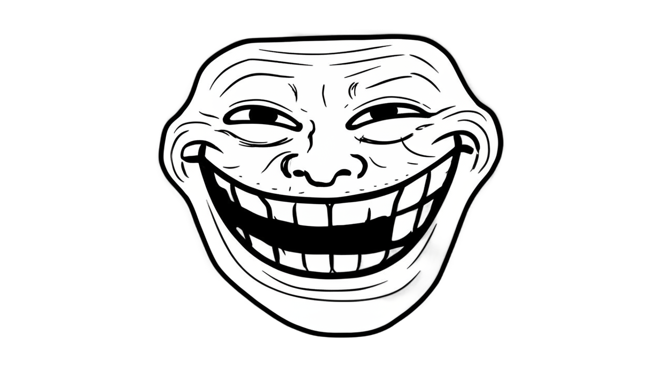 troll face png download no copyright PNG transparent background