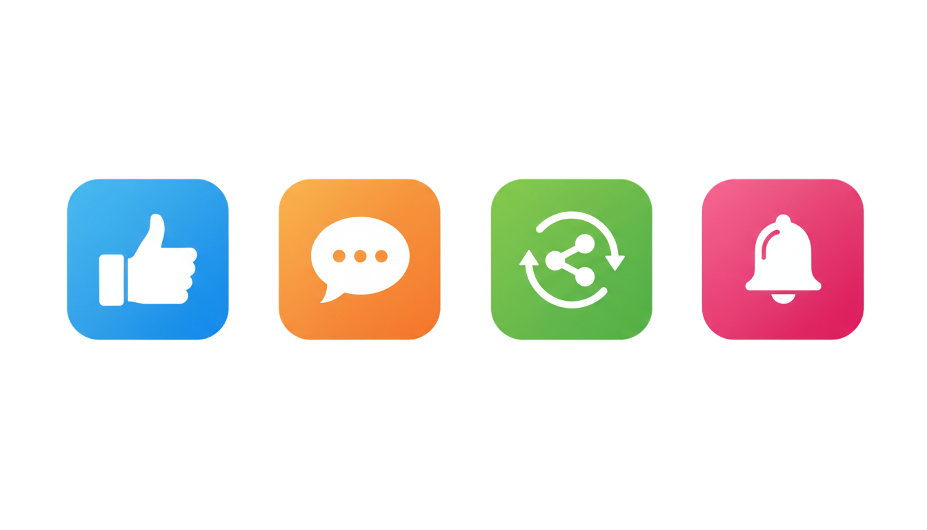 like comment share subscribe png no copyright PNG transparent background