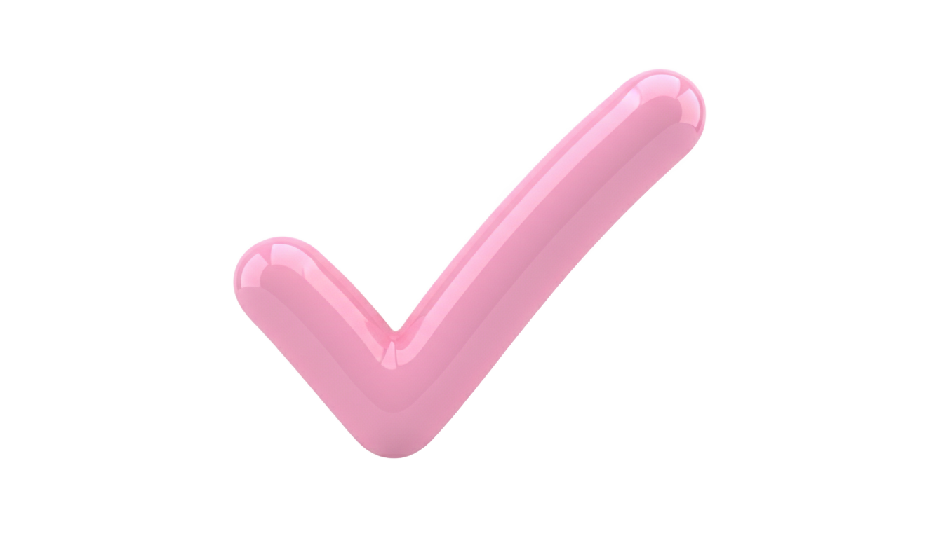 pink checkmark png PNG transparent background