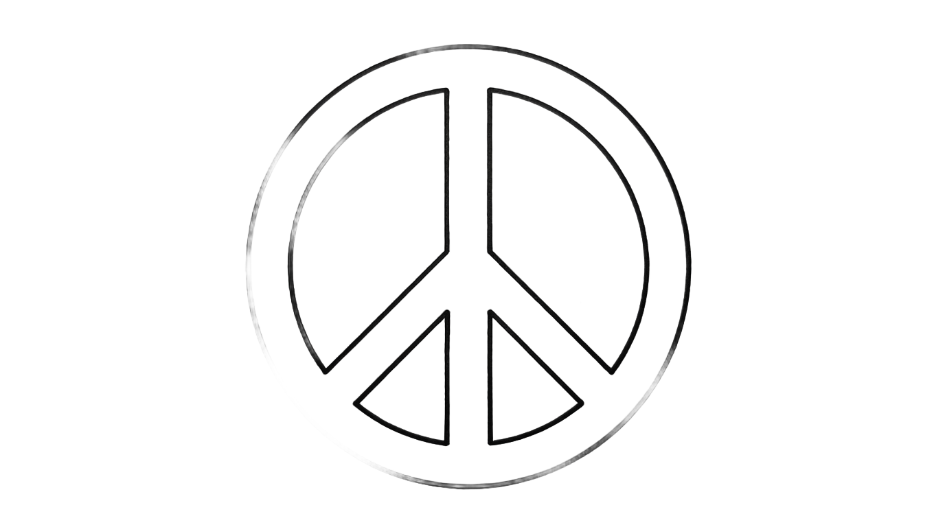 peace sign outline png PNG transparent background