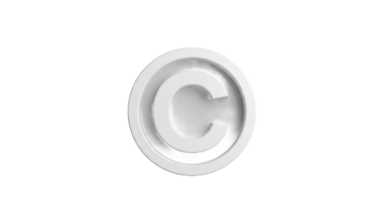 copyright icon png white PNG transparent background
