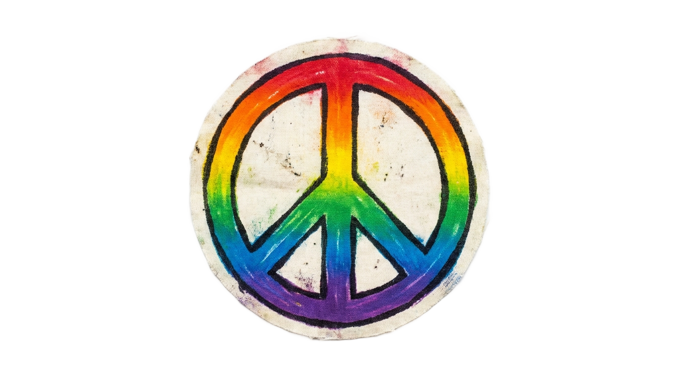 rainbow peace sign png PNG transparent background