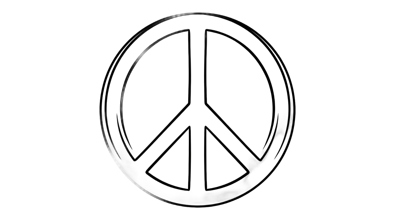 peace sign outline png PNG transparent background