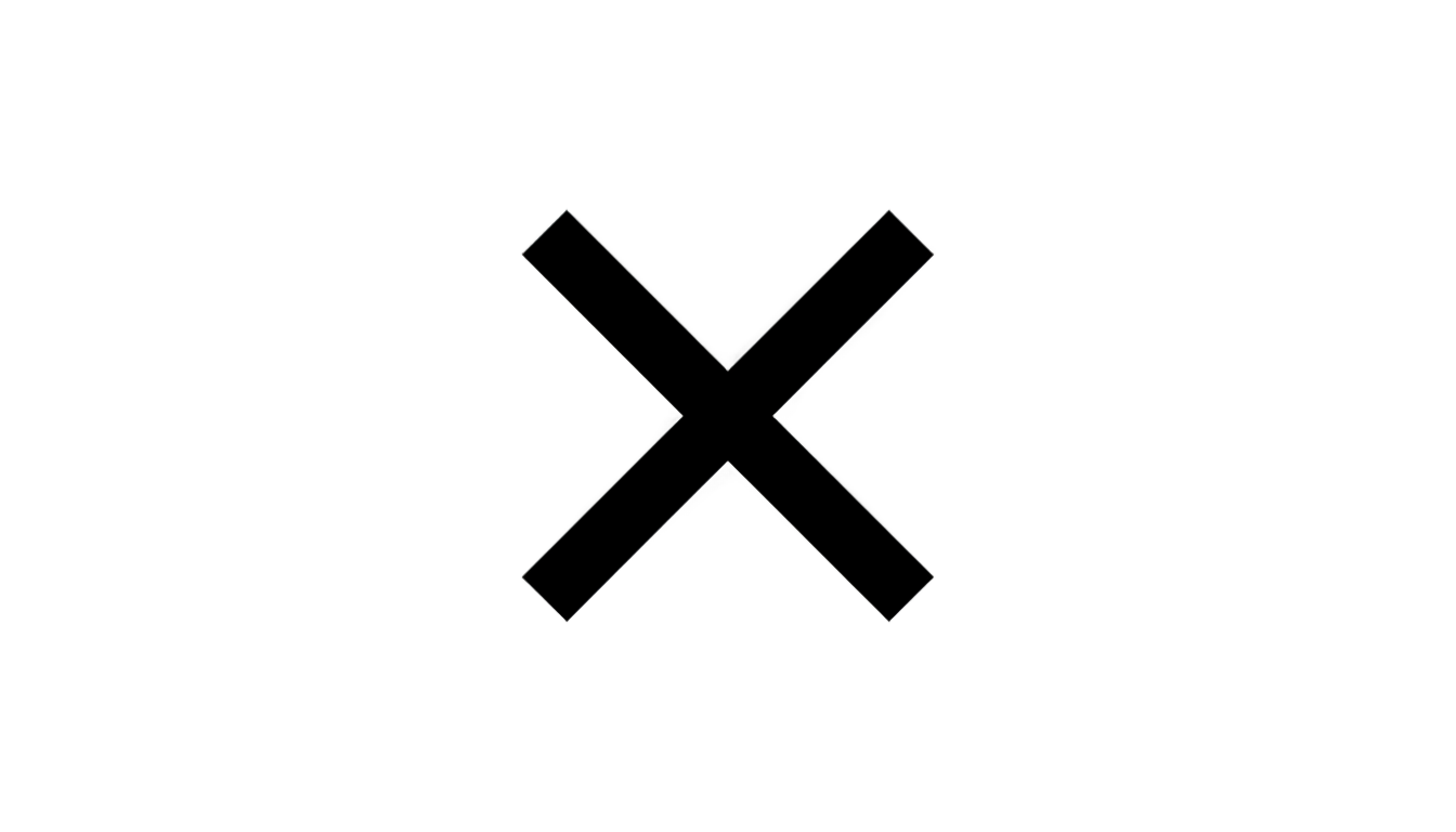 black cross mark png PNG transparent background