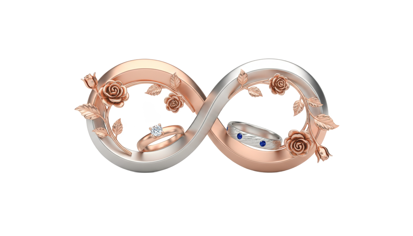 infinity wedding logo png PNG transparent background