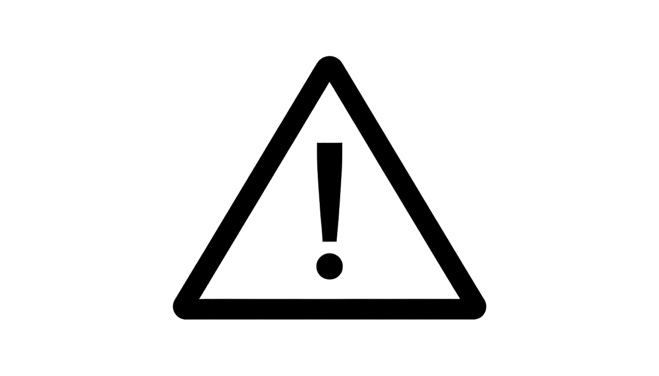 warning sign black and white png PNG transparent background