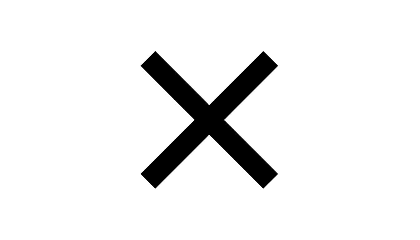 black cross mark png PNG transparent background