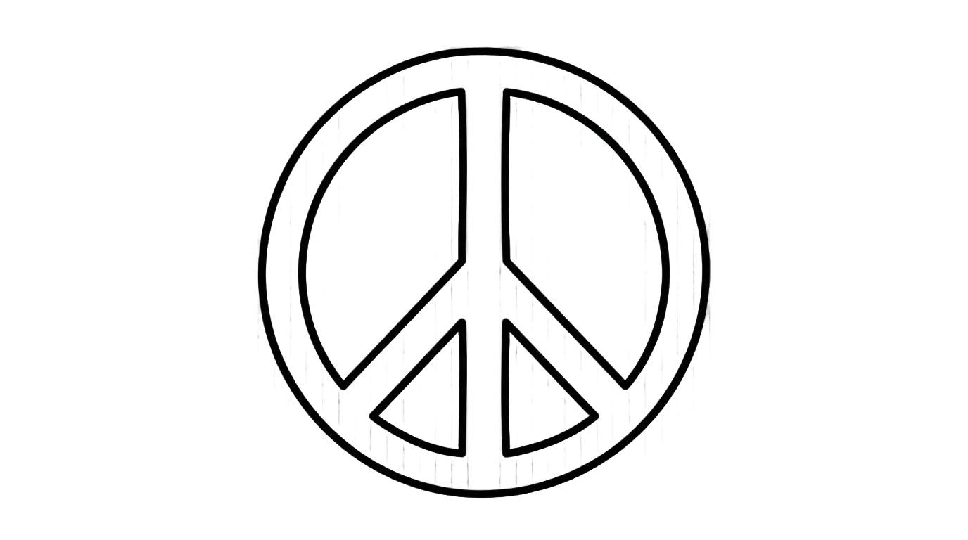 peace sign outline png PNG transparent background