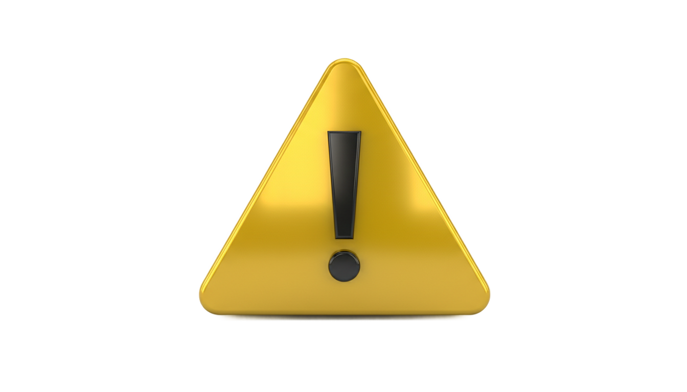 warning sign 3d png PNG transparent background