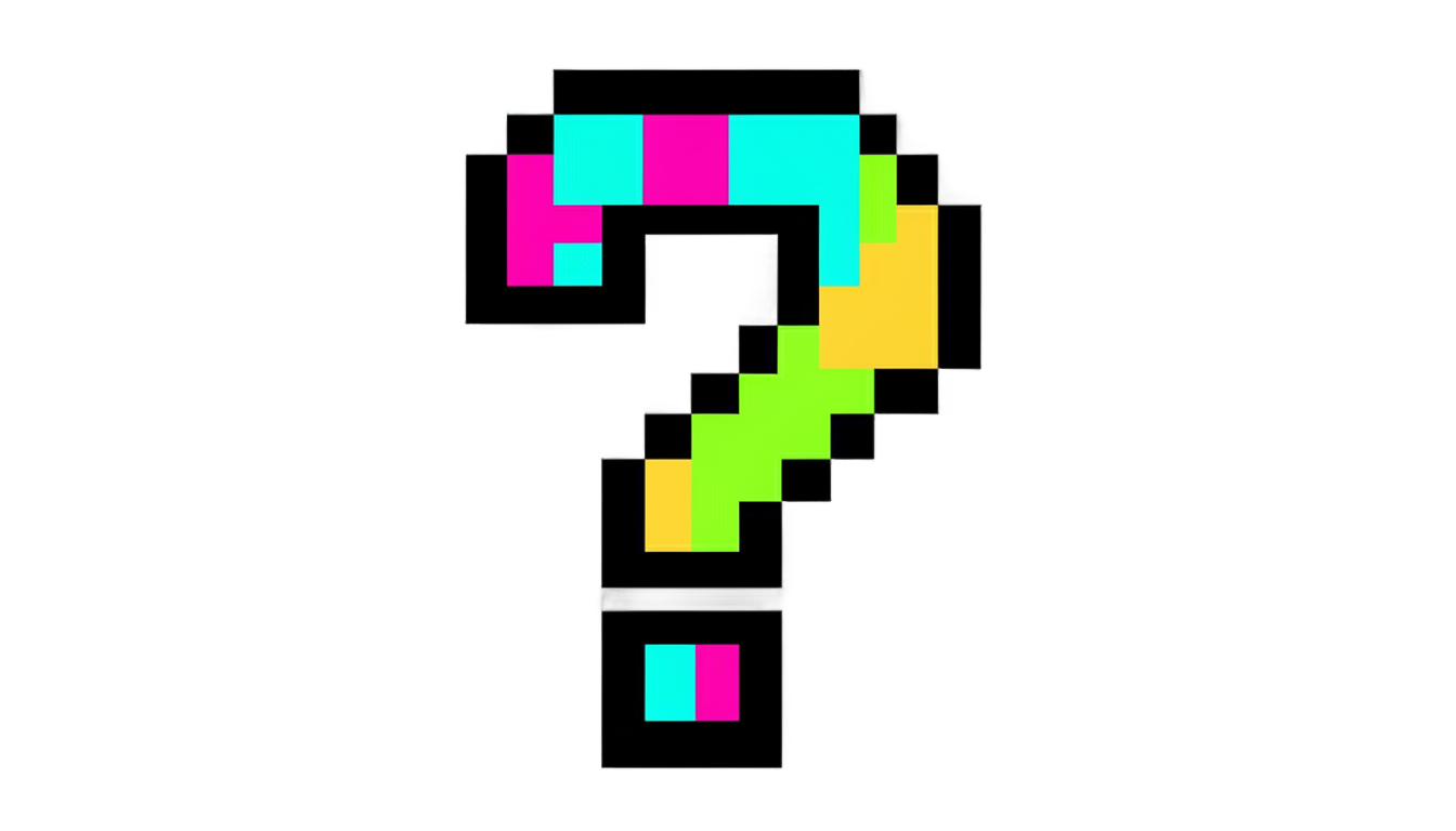 pixelated question mark png PNG transparent background