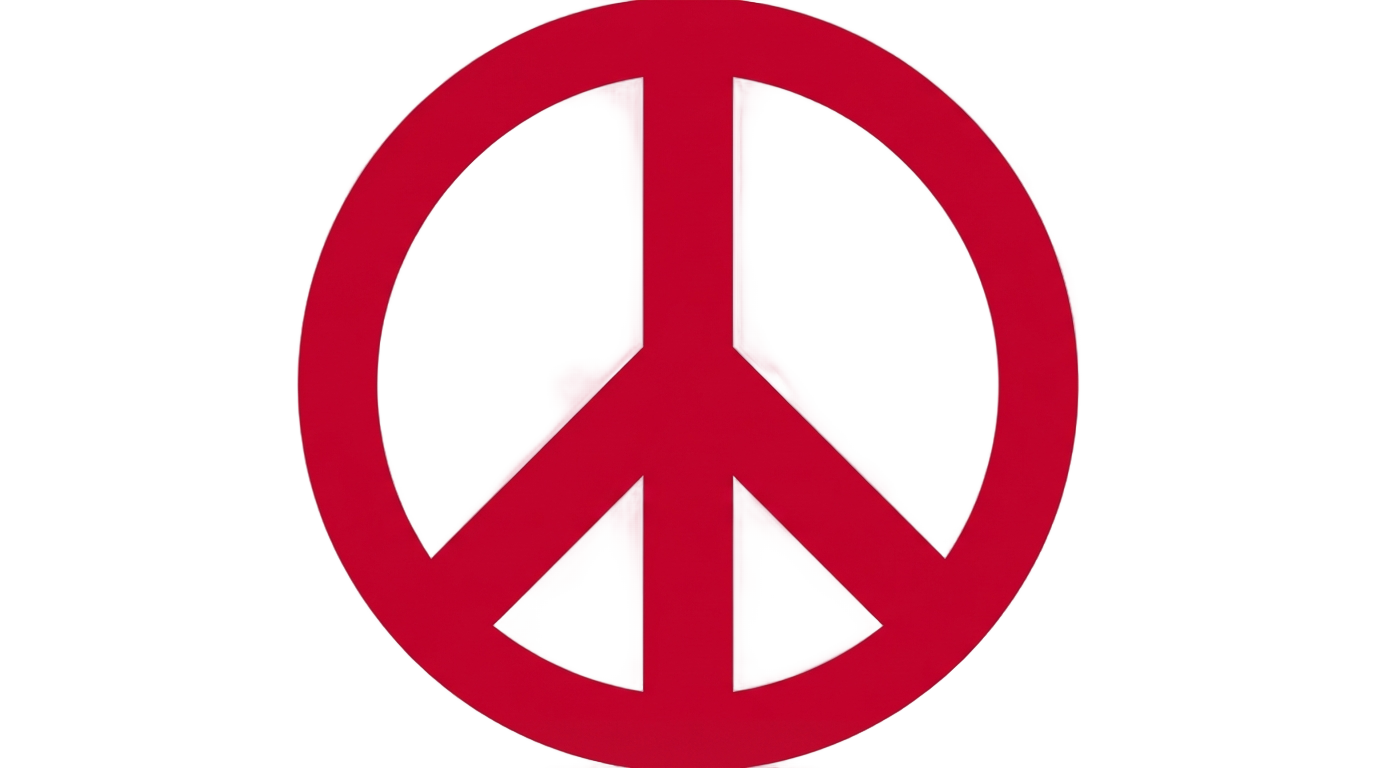 red peace sign png PNG transparent background