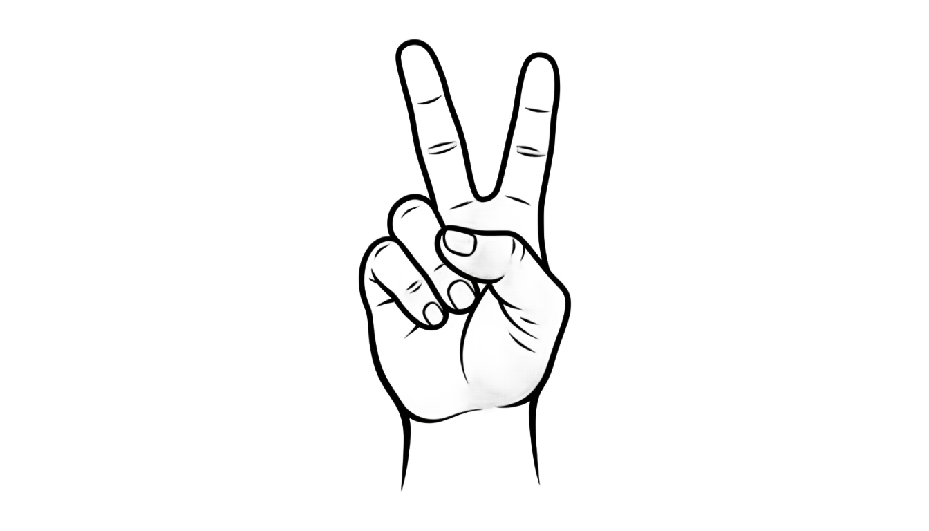 peace sign vector png PNG transparent background