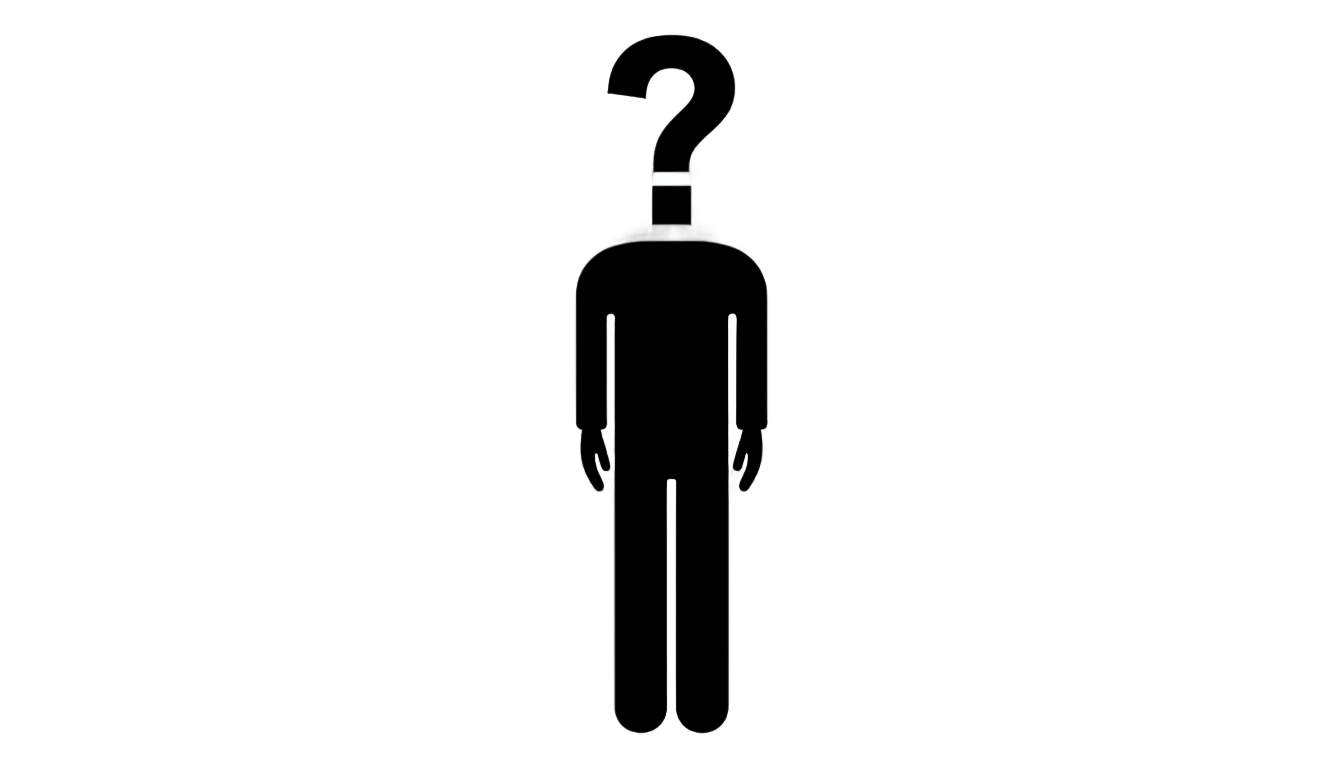silhouette with question mark png PNG transparent background