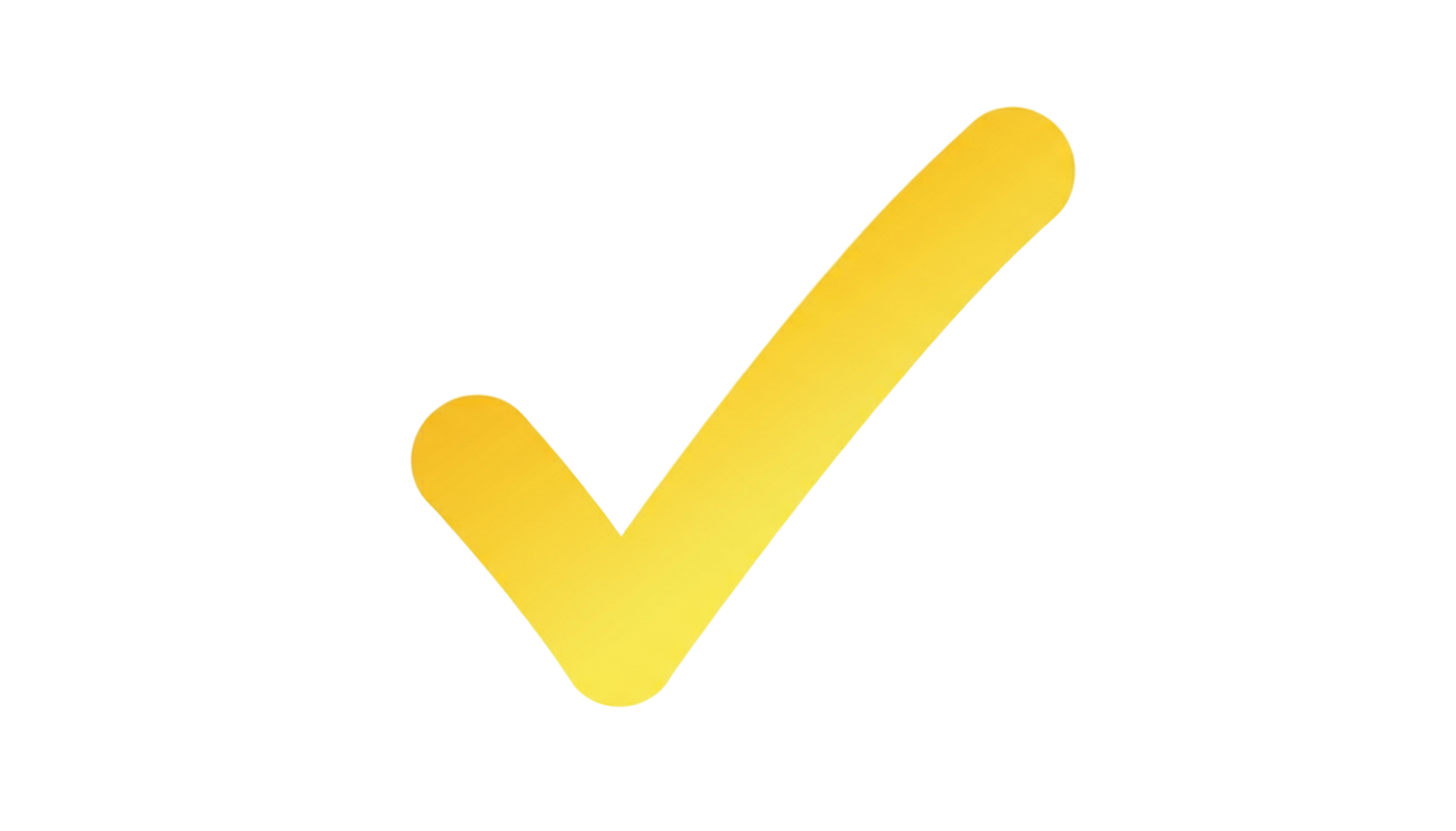 yellow checkmark png PNG transparent background