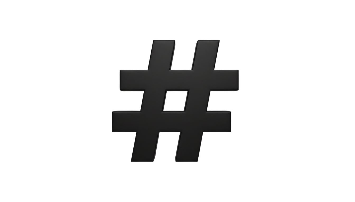 hashtag symbol png PNG transparent background
