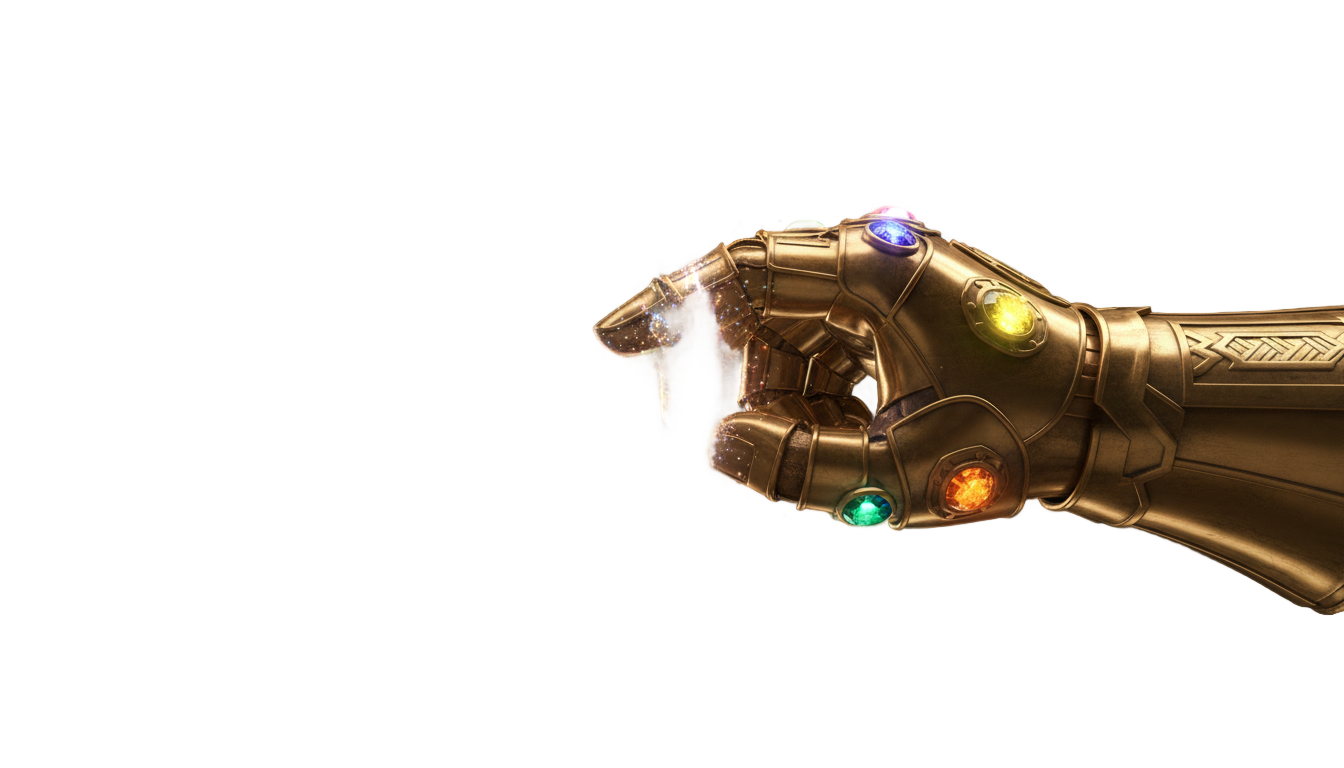 infinity gauntlet snap png PNG transparent background