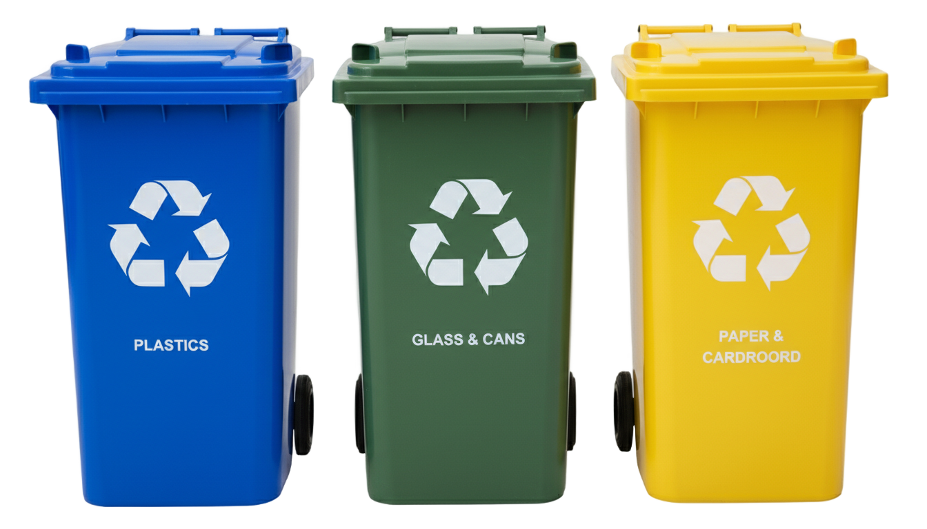 recycling bins png PNG transparent background