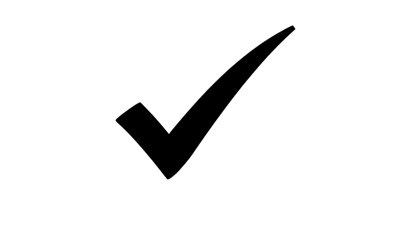 black checkmark png PNG transparent background