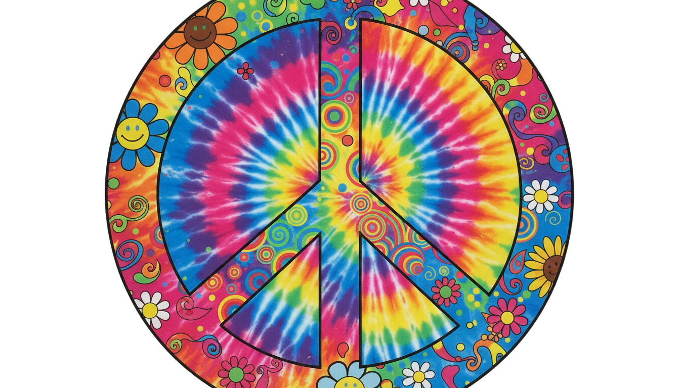 hippie peace sign png PNG transparent background