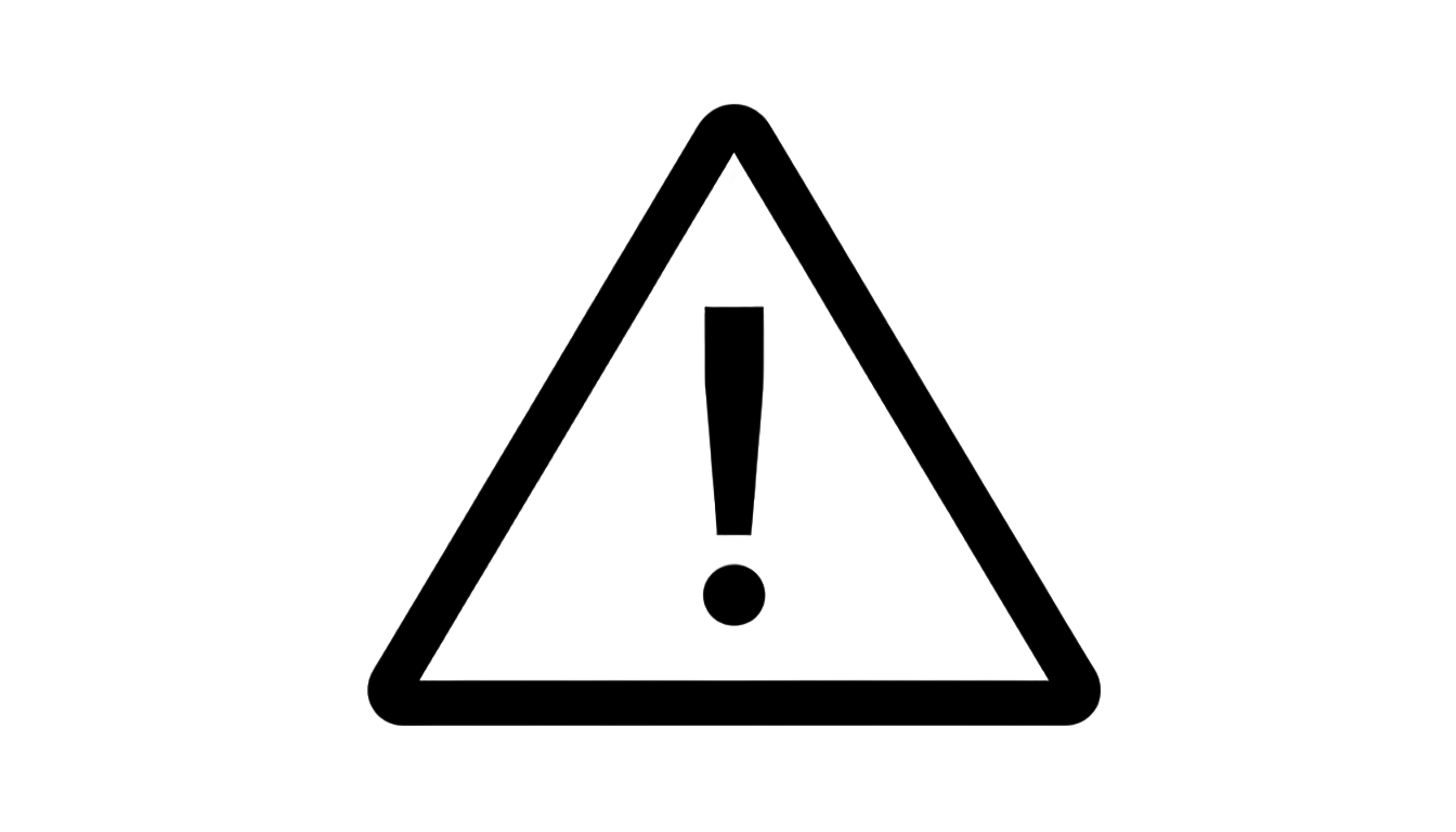 warning sign black and white png PNG transparent background